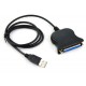 Adaptateur USB vers port parallèle 25 broches DB25