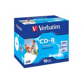 CD-R 80 Verbatim avec boîtes Cristal - Unité