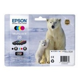 Epson multipack Noir, Cyan, Magenta, Jaune T2616 Ours polaire