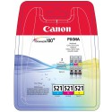 Canon 521 Multipack Cyan + Magenta + Jaune CLI-521C CLI-521M CLI-521Y