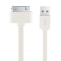 Câble plat USB 2 mètres certifié MFI pour iPhone 3G/3GS/4/iPod/iPad