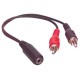 Cable cinch RCA M vers jack 3.5mm F