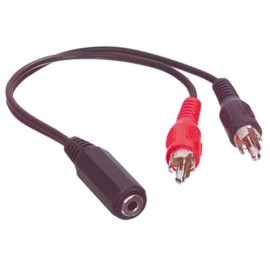 Cable cinch RCA M vers jack 3.5mm F
