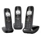 Téléphone fixe Gigaset TrioAS405 DECT/GAP Noir