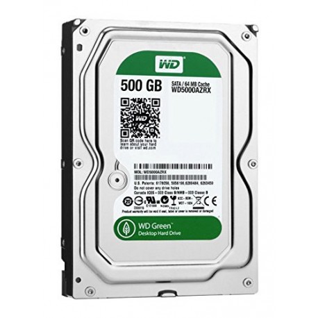 Disque dur interne 3.5" WD Green 500Go SATA3 64Mo Cache 7200rpm