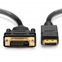 Câble DisplayPort vers DVI 24+1 Plaqué Or 2M