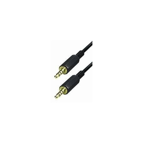 Cable jack 3.5mm 4 pôles M/M 1m