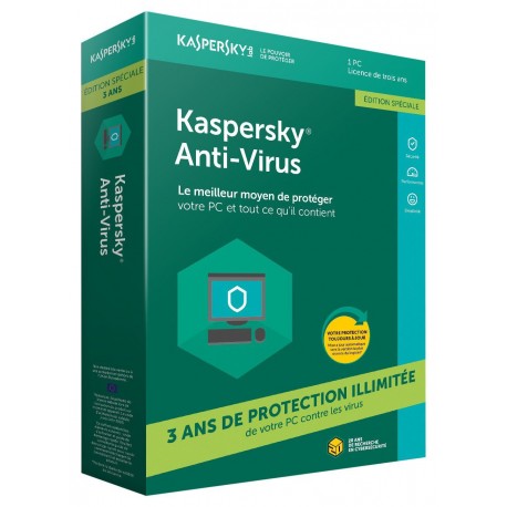 Kaspersky Antivirus 2018 1 poste 3 ans