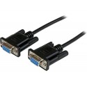 Cable DB9 null modem série RS232 F/F croisé 1m