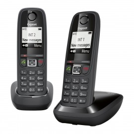 Téléphone fixe Gigaset Duo AS405 DECT/GAP Noir