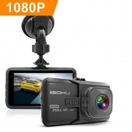 Caméra de voiture écran 3'' Full HD 1080p WDR, Capteur-G, enregistrement en boucle + fonction parking