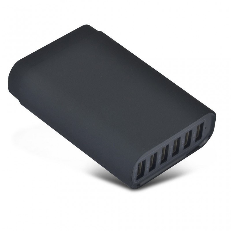 Chargeur secteur multi-USB 6 ports 40W 8A - CPC informatique