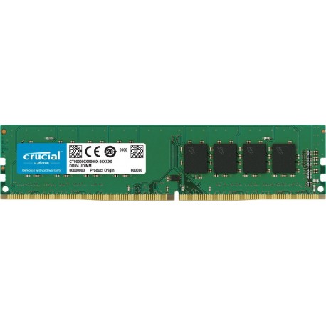 Mémoire Dimm Crucial DDR4 2400 MT/s, PC4-19200, SR x8, DIMM, 288-Pin