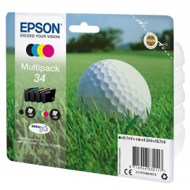 Epson multipack T34 Noir, Cyan, Magenta, Jaune T3466 Balle de Golf