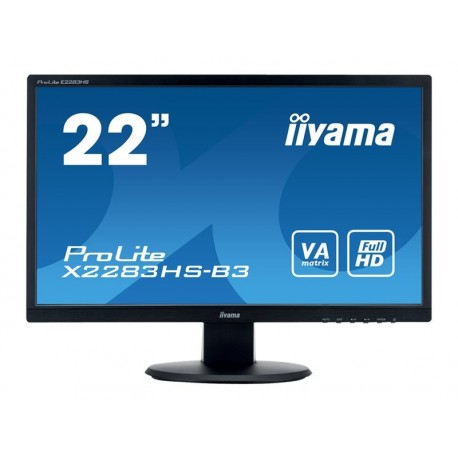Moniteur iiyama 23.6" LED ProLite E2483HS-B3 1920 x 1080 1 ms VGA/HDMI/DP + HP