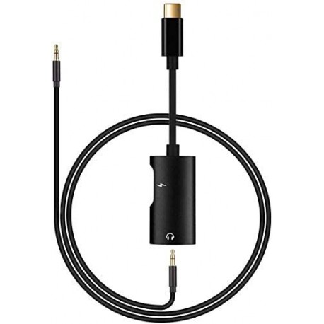 Adaptateur USB-C vers USB-C et prise Jack 3,5 mm + câble jack