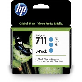 HP 711 Couleur 3-Pack (lot de 3 cartouches de la même couleur)