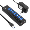 Hub USB 3 actif 8 ports (7 + 1 QC)