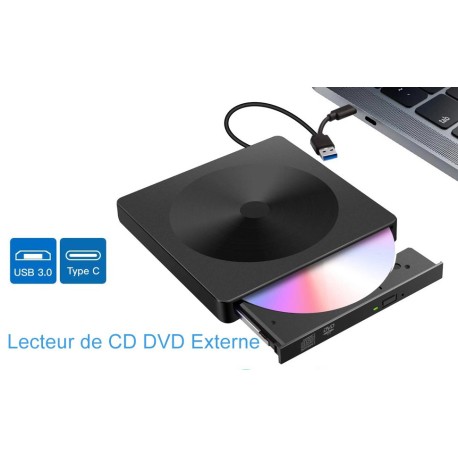 GRAVEUR DVD EXTERNE USB 3.0 + Type-C