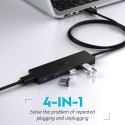 Hub USB 3.0 4 ports câble 120cm