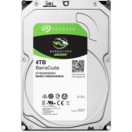 Disque dur interne 3.5" Seagate Barracuda 4To 4000Go SATA3 5400rpm 256Mo cache