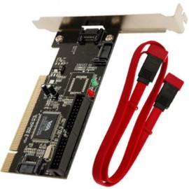 CARTE CONTROLEUR PCI 1 IDE + 2 SATA INTERNES + 1 SATA EXTERNE