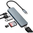 Hub USB Type C PD 100W avec lecteur de cartes de sortie HDMI 4K