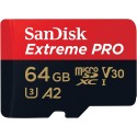 Carte mémoire SanDisk Extreme MicroSDXC 64Go CL10 U3 V30