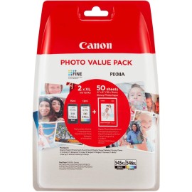 Canon 540 XL 541 XL Multipack PG-540 XL Noir + CL-541 XL Couleur + papier photo offert