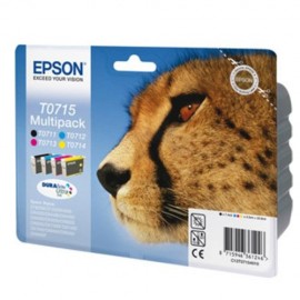 Epson multipack Noir, Cyan, Magenta, Jaune T0715 Guépard