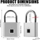 Cadenas à empreintes digitales rechargeable