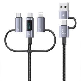 Câble Tressé 6 en 1 (pour iPhone x2 + USB-A x1 + Micro USB x1 + Type-C x2) 60W (2m) Usams SJ736