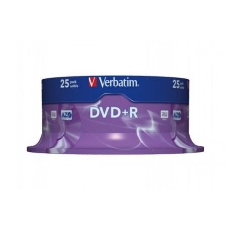 Boîte de 25 DVD+R 4.7 Go vierges Verbatim