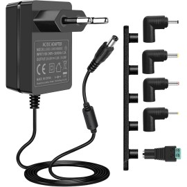Adaptateur Secteur 24V 1,5A 5,5 x 2,1 mm + 5 connecteurs