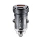 Chargeur USB double 45W USB A USB C USAMS US-CC175 C35 sur allume-cigare