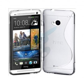 Etui Housse Coque Gel Vague S Transparent Htc One M7