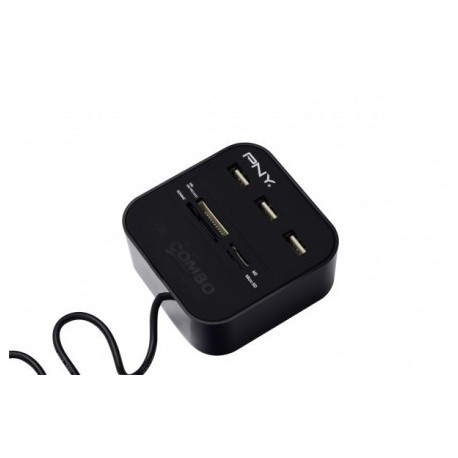 Lecteur USB2.0 de cartes memoire 3xUSB, SD, MMC, MS etc