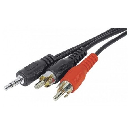 Cable jack 3.5mm vers 2xRCA 3m